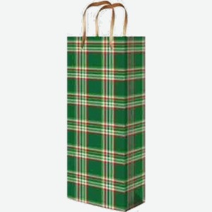 Пакет бумажный Новогодний под бутылку (13/12х36)