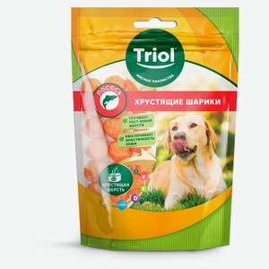 Лакомство для собак Triol Хрустящие шарики из лосося, 70 г