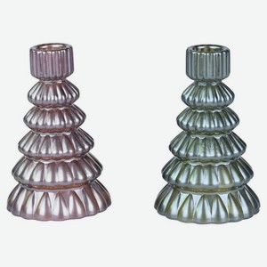 Подсвечник Actuel Елка стекло d 8,5 h 13,3 см, 1 шт в ассортименте