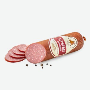 Колбаса варёно-копченая Сибирская Продовольственная Компания cервелат фирменный, 380 г, искусственная оболочка