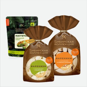 Вареники/Наггетсы овощные  Сибирская коллекция  в ассортименте 250-500гр