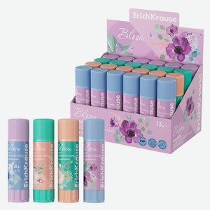 Клей-карандаш ErichKrause Bloom, 13 г в ассортименте