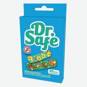 DR. SAFE Лейкопластырь бактерицидный с рисунками ANIMAL