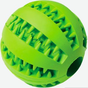 Игрушка Homepet Silver Series Мяч для чистки зубов для собак зеленый 7см 1шт., 1 шт