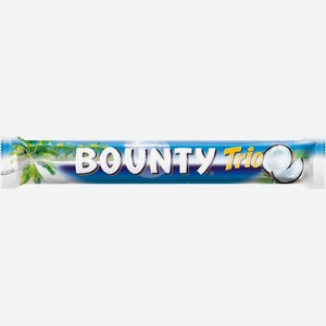 Батончик Bounty Trio шоколадный с нежной мякотью кокоса 82,5г, 83 г