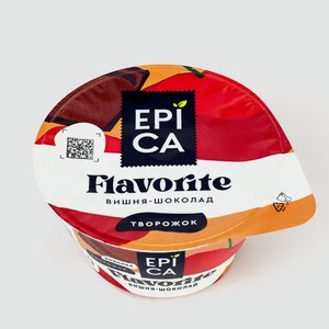 Десерт творожный 8.1% «Epica» Flavorite Вишня и шоколад, 130 г