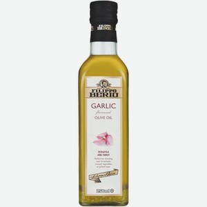 Масло оливковое Filippo Berio Extra Virgin с чесноком нерафинированное 250мл, 250 мл