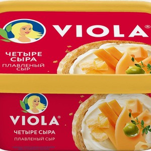 Сыр плавленный Viola Четыре сыра 50% БЗМЖ 400г, 400 г