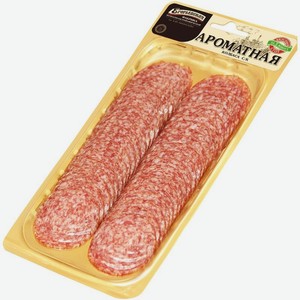 Колбаса Ароматная сырокопченая нарезка 100г, 100 г