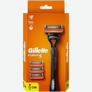 Бритва Gillette Fusion кассеты сменные + кассеты сменные для бритья 3шт, 3 шт