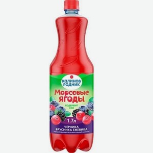 Напиток негазированный Калинов Родник морсовые ягоды (черника, брусника, ежевика), 1,7 л