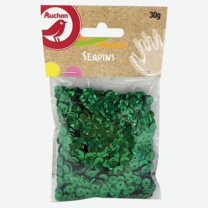 Пайетки АШАН Красная птица зеленые