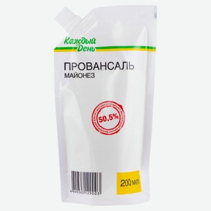 Майонез «Каждый День» Провансаль 50,5% охлажденный, 200 мл