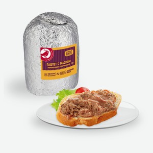 Паштет печеночный АШАН Красная птица из свиной печени с маслом охлажденный, 370 г