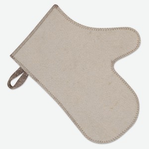 Рукавица банная «ГлавБаня» белая