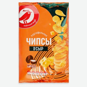 Чипсы картофельные АШАН Красная птица со вкусом сыра, 120 г