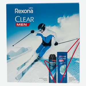 Набор подарочный мужской Rexona Men Clear Абсолютная уверенн