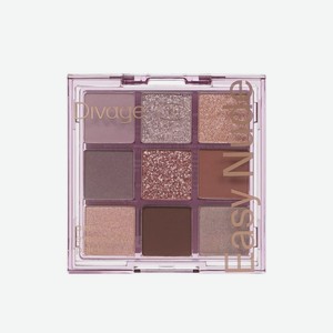 Палетка теней для век Divage Easy Nude Plum eyeshadow palette 9 оттенков 9г