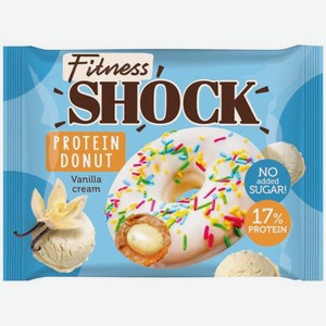 Донат протеиновый FitnesShock Ваниль глазированный без сахара 70 г