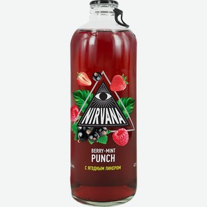 Напиток слабоалкогольный НИРВАНА Ягодно - мятный панч ароматизир. газ. алк.4,5% ст., Россия, 0.33 L