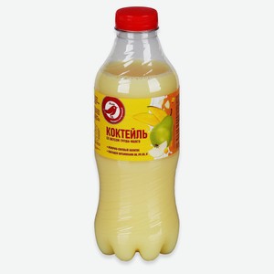 Коктейль молочно-соковый АШАН Красная птица груша-манго охлажденный, 930 мл