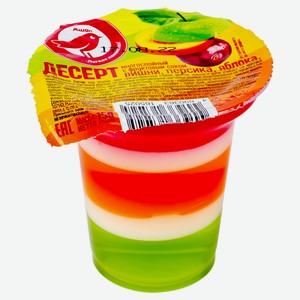 Желе АШАН Красная птица Десерт Светофор многослойное охлажденное, 150 г