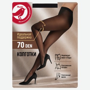 Колготки АШАН Красная птица черные 70 den, р 4