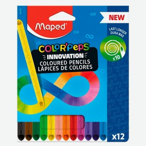 Набор цветных карандашей Maped ударопрочные грифели, 12 цветов