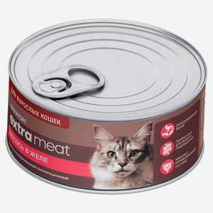 Корм консервированный для кошек «Мираторг» Extra meat Лосось в желе, 85 г