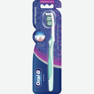 Зубная щетка Oral-B 3D White Whitening средней жесткости 1шт., 1 шт