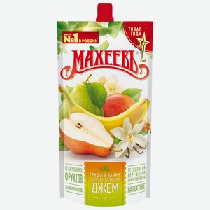 Джем МАХЕЕВЪ Груша и Банан с экстрактом Ванили, Россия, 300 г