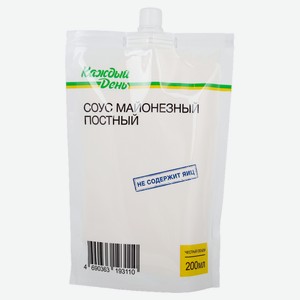 Соус майонезный «Каждый день» постный 25%, 200 мл