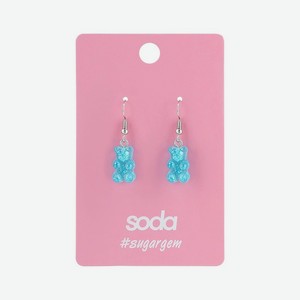 SODA Серьги BLUE BEARS #sugargem, 1 пара