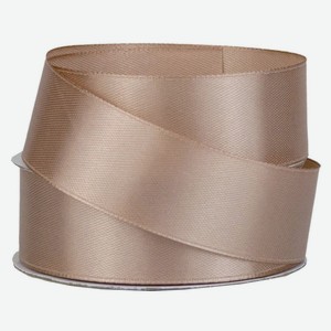 Лента флористическая «Азалия Декор» атлас коричневая 25 мм х 22 м, 1 шт