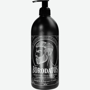 Шампунь-гель для душа BORODATOS 2в1, 500мл
