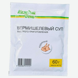 Суп вермишелевый «Каждый день» куриный, 60 г