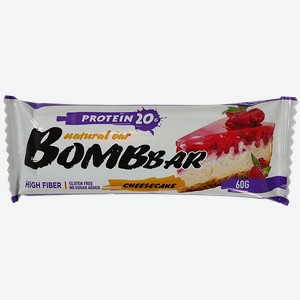 Батончик BOMBBAR протеиновый Малиновый чизкейк, 60г