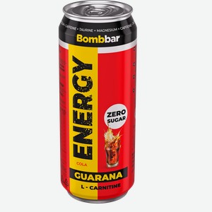 Напиток BOMBBAR L-Карнитин Гуарана Кола, 0.45л