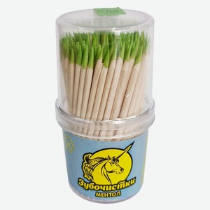 Зубочистки «Единорог» береза с ментоловым кончиком, 150 шт