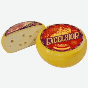 Сыр Excelsior Maasdam твёрдый 45% БЗМЖ, кг