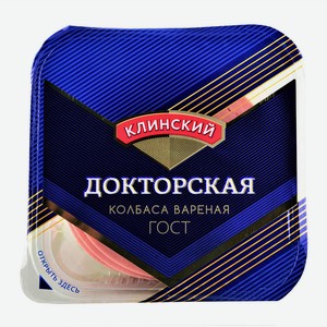 Колбаса вареная Докторская нарезка 190г Клинский