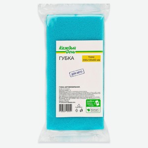 Губка для авто «Каждый день», 20х10х6 см в ассортименте