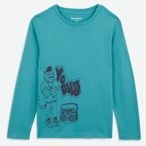 Футболка для мальчика InExtenso Yo dude с длинным рукавом голубая, р 3-14