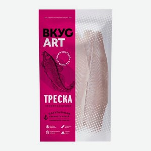 Треска тихоокеанская филе без кожи свежемороженая Вкусарт 500г