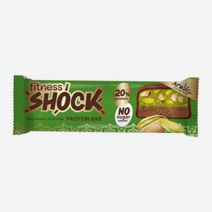 Протеиновый батончик глазированный со вкусом фисташка и шоколад Fitnesshock 50г
