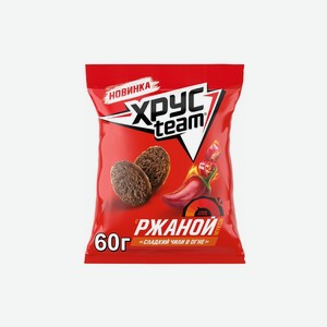 Сухарики ржаные Хрусteam Сладкий чили 60 г