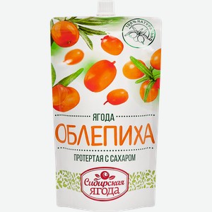 Облепиха SAVA SAVA протертая с сахаром, 280г