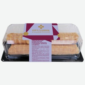 Трубочки вафельные с начинкой Вареная сгущенка Перекрёсток 5шт, 150г