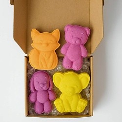 Набор бомбочек для ванны (4шт)  Зверята 