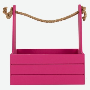 Корзина-ящик декоративный деревянный «Азалия Декор» дерево бордовая для цветов и подарков, 25х15х30 см